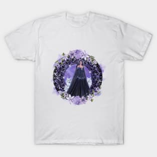 White wolves with goddess art by Renee Lavoie T-Shirt